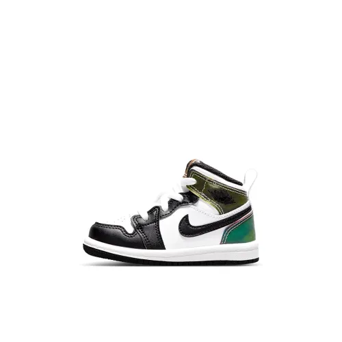 Jordan Air Jordan 1 Термо Reactive MID Топ Обувь для малышей Белый черный Infant And Toddler