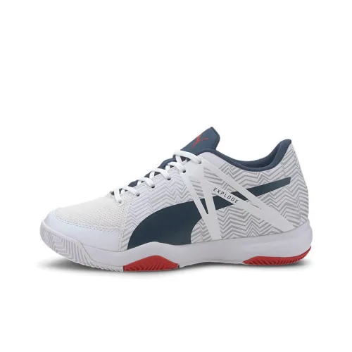 PUMA Explode EH 3 Амортизация Устойчивый к истиранию Легкий Низкий Топ Детская Беговая Обувь Белый Синий Красный Подростки