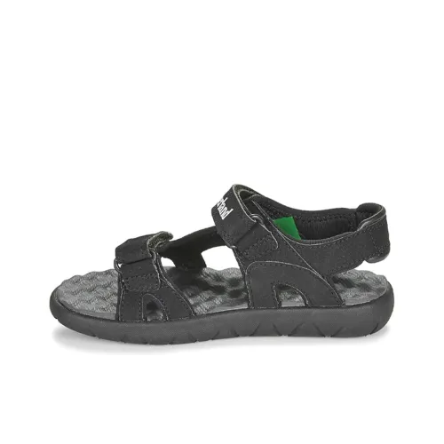 Timberland Perkins Row Износостойкие противоскользящие детские сандалии черного цвета для подростков