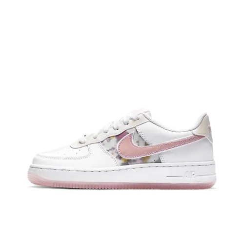 Nike Air FORCE 1 Slip-resistant Low Top Детские Скейтбординги Белый Розовый