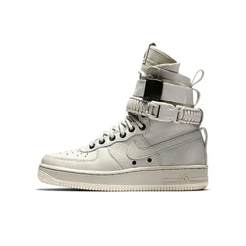 Nike Air FORCE 1 High Светлый костный противоскользящие амортизаторы высокий топ детские скейтбординги светлый костный подростки
