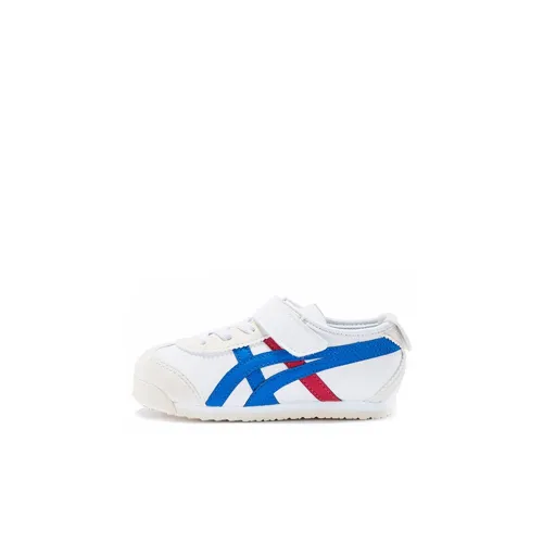 Onitsuka Tiger MEXICO 66 Противоскользящая Устойчивая к истиранию Низкий Топ Обувь для малышей Белый Синий Младенец и Малыш