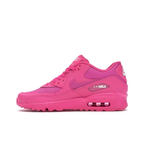Nike Air Max 90 Low Топ Детские беговые кроссовки Лазерный Фуксия
