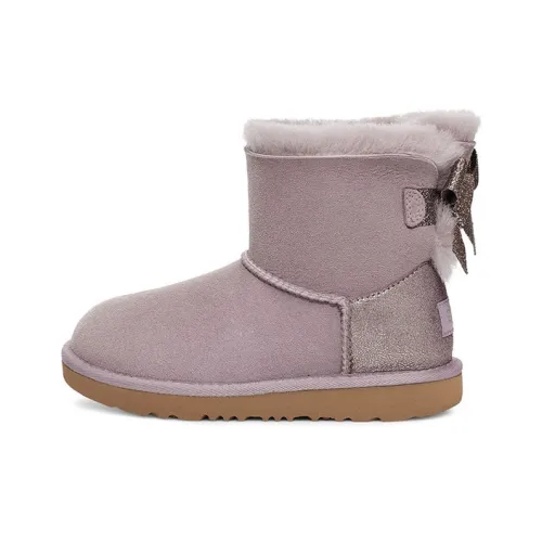 UGG Bailey Bow Glitz Термостойкие Устойчивые к истиранию Зимние ботинки Розовый Фиолетовый Подростки