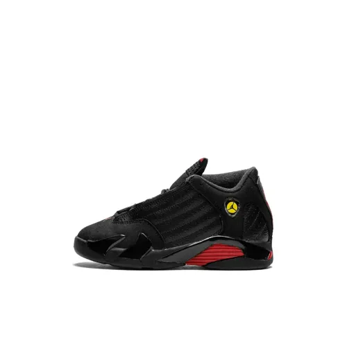 Jordan Air Jordan 14 Ретро Противоскользящий Устойчивый к истиранию MID Баскетбольные кроссовки для детей Черный Красный
