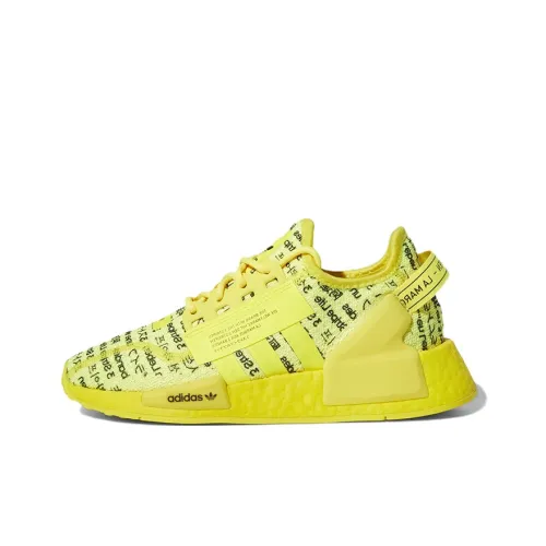 Adidas Originals NMD_R1 Противоскользящий Устойчивый к истиранию Дышащий Низкий Топ Детские Лайфстайл Кроссовки Желтый Подростки