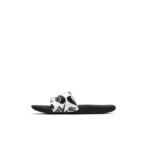 Nike Kawa Шов Тапочки Черный Белый Детские
