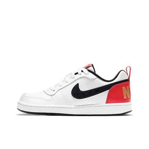 Nike Court Borough Low Топ Детские Скейтбординги Черный Белый Красный