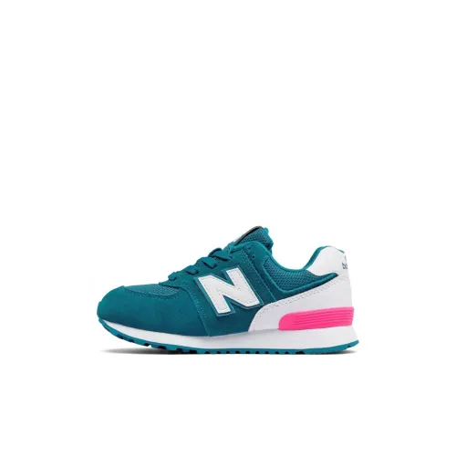 New Balance NB 574 Series Visibility Low Топ Детские беговые кроссовки Белый Синий Дети Возраст 3-7 лет
