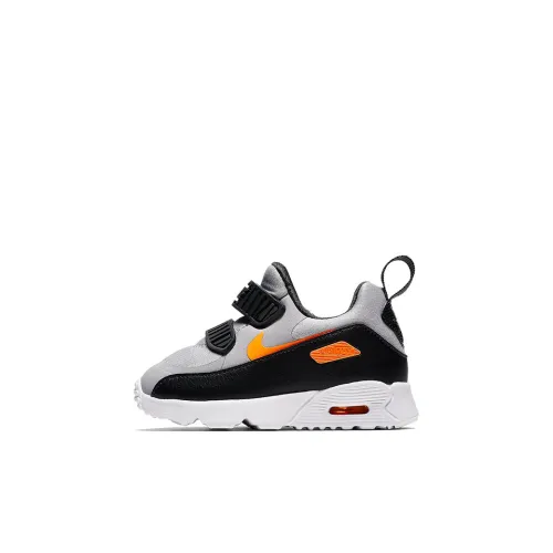 Nike Air Max 90 Low Топ Спортивная Повседневная Обувь Черный Серебряный Для Малышей и Детей
