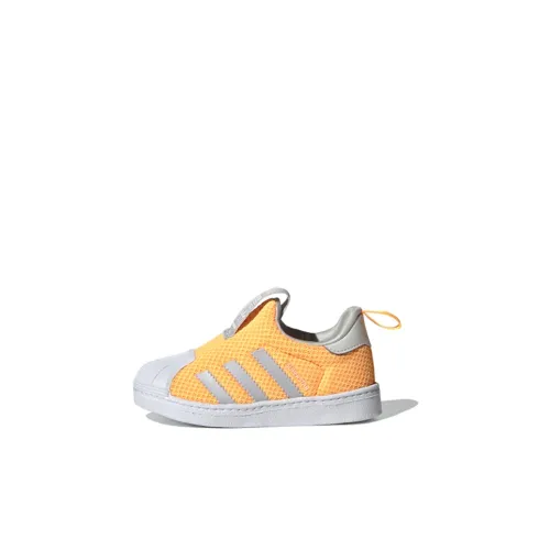 Adidas Originals SUPERSTAR 360 Устойчивая к истиранию Низкая Обувь для малышей Оранжевый Желтый Серый Для младенцев и малышей
