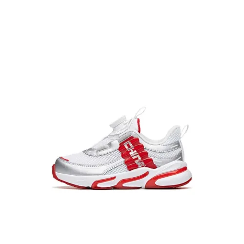 Antakids Низкий Топ Детская Беговая Обувь Белый Серебряный Красный для Детей Возрастом 3-7 Лет