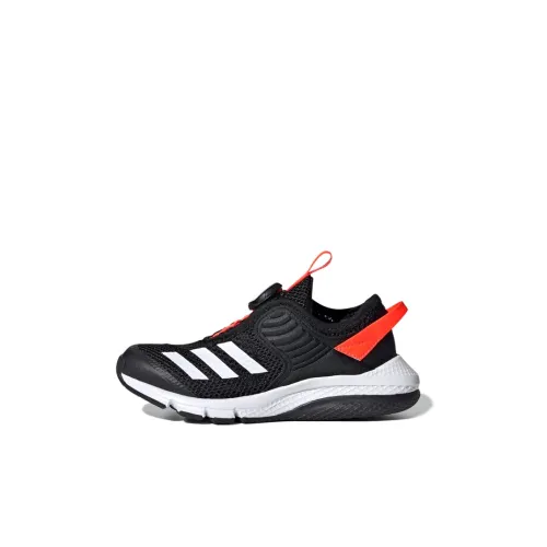 Adidas Slip Resistant Shock Absorbers с антискользящими свойствами устойчивыми к истиранию низкий топ детские беговые кроссовки черный белый детский