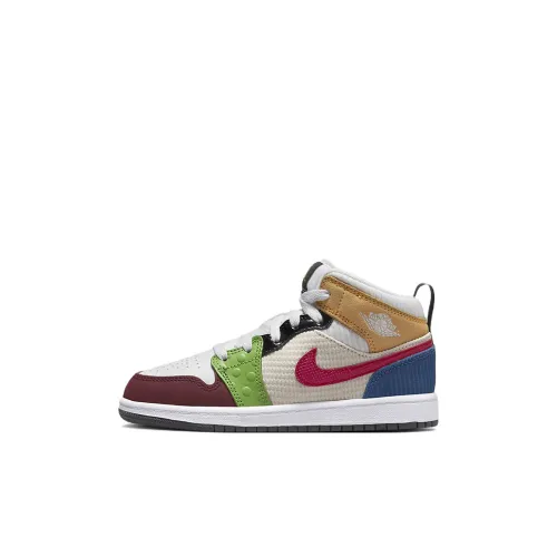 Jordan Air Jordan 1 Детские баскетбольные кроссовки MID Топ Pre School
