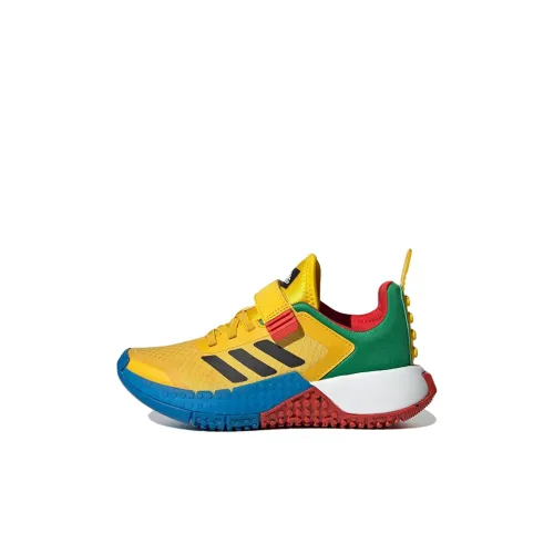 LEGO x Adidas Sport Pro DNA Устойчивый к истиранию Низкий Топ Спортивная Повседневная Обувь Желтый Зеленый Синий Детский
