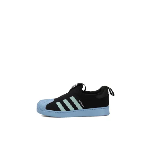 Adidas Originals SUPERSTAR 360 Low Топ Обувь для малышей Черный Синий Infant And Toddler