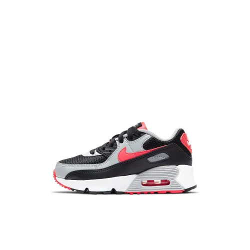 Nike Air Max 90 Kids Lifestyle Shoes Черный серый красный для детей от 3 до 7 лет