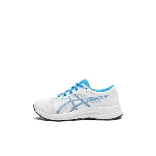 Asics Гель Contend 8 Детские беговые кроссовки Низкий Топ Белый Kids