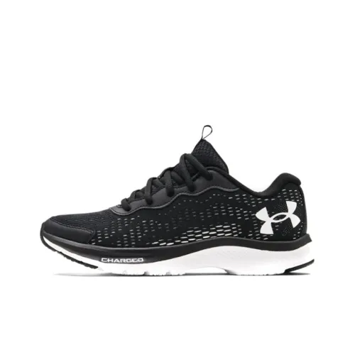 Under Armour Charged Bandit 7 Школьный возраст UA Low Топ Детские беговые кроссовки Черно-зеленый Подростки