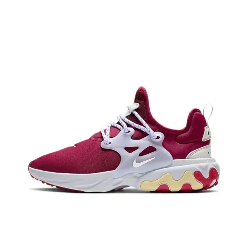 Nike React Presto Slip-Resistant Low Top Kids Lifestyle Shoes White Red Teenagers Найк React Presto противоскользящие низкие кеды для детей Lifestyle Shoes Белый Красный Подростки