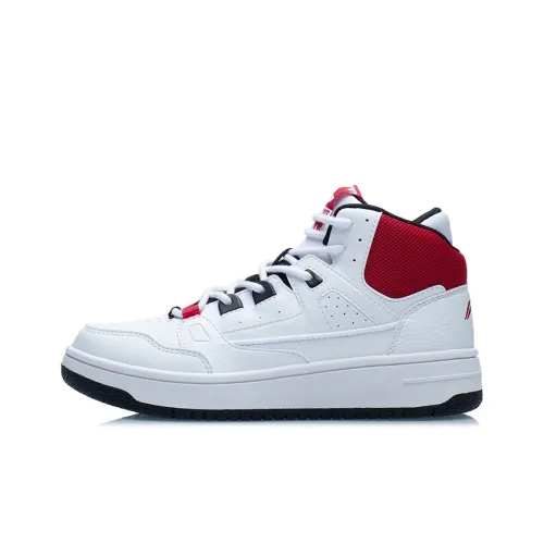 LINING YOUNG Высокие топы Спортивная повседневная обувь Белый Красный
