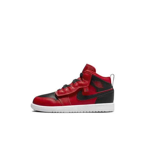 Jordan Air Jordan 1 MID Амортизация Противоскользящие Устойчивые к истиранию MID Топ Детские Баскетбольные кроссовки