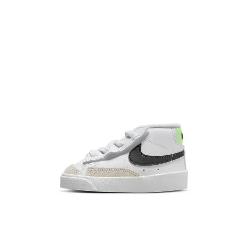 Nike Blazer 77 Противоскользящие устойчивые к истиранию MID Скейтборд Кроссовки Белый Серый Зеленый Для малышей и детей