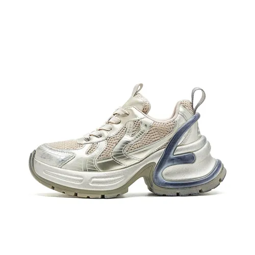 HARSON Противоскользящие амортизаторы с низким верхом кроссовки для бега женские золотые и серебряные