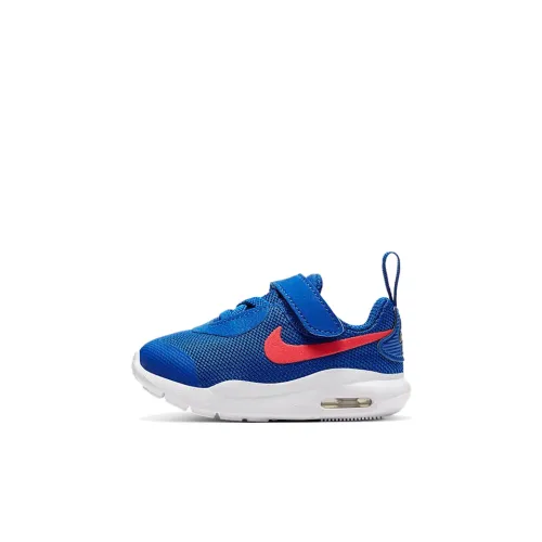 Nike Air Max Oketo TD Low Топ Спортивная повседневная обувь Синий красный Для малышей и детей дошкольного возраста