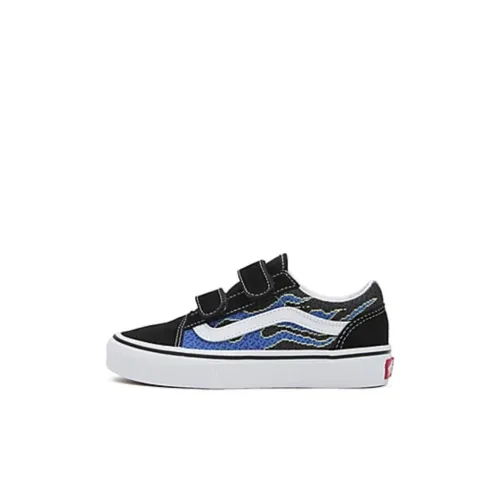 Vans Old Skool Collection Детские Скейтбординги Низкие Топы Черный Синий Белый Kids