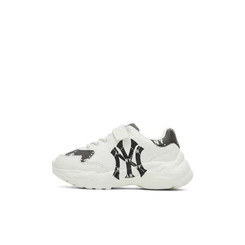 Mlb Base Logo Big Ball Chunky Устойчивый к истиранию Низкий Топ KIDS Lifestyle Shoes Бежевый Белый Черный Детский
