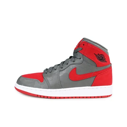 Jordan Air Jordan 1 Ретро High CAMO 3M Темно-красный цвет Амортизация Поддержка High Топ Детские Баскетбольные кроссовки Серый красный Камуфляж