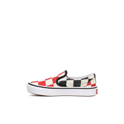 Vans Slip On Big Checker Comfycush Легкий Низкий Топ Детские Скейтбординги Черный Красный для детей 3-7 лет