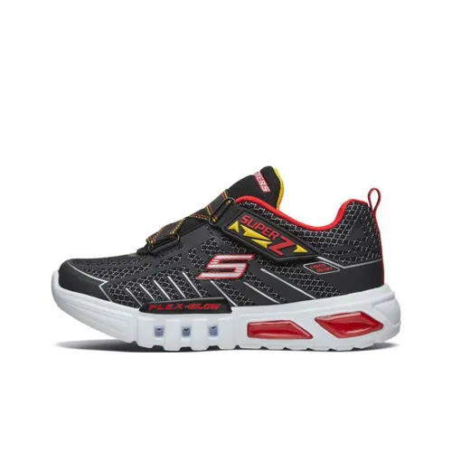 Skechers Shock Absorbers Slip-Resistant Abrasion-Resistant Kids Lifestyle Shoes Black Red Teenagers Скетчерс Шок Абсорберз Антислип Резистентный к Износу Детские Лайфстайл Обувь Черный Красный Подростки