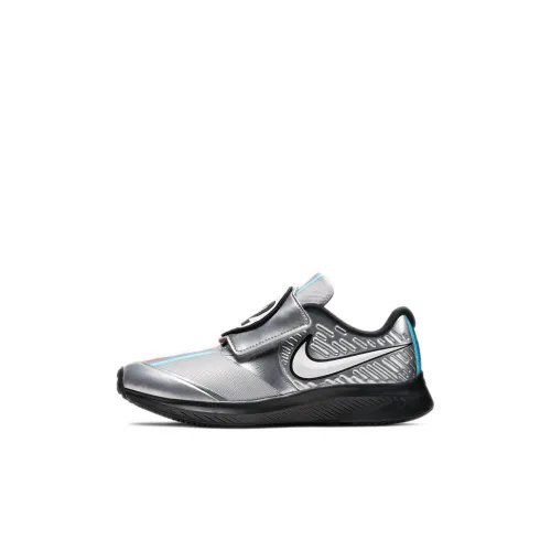 Nike Star Runner 2 Auto Psv Low Топ Детские беговые кроссовки Металлическое серебро для детей 3-7 лет