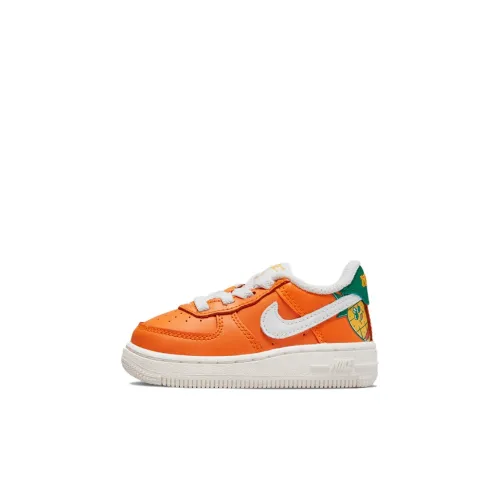 Nike Air FORCE 1 LV8 Low Топ Обувь для малышей Оранжевый Белый Infant And Toddler
