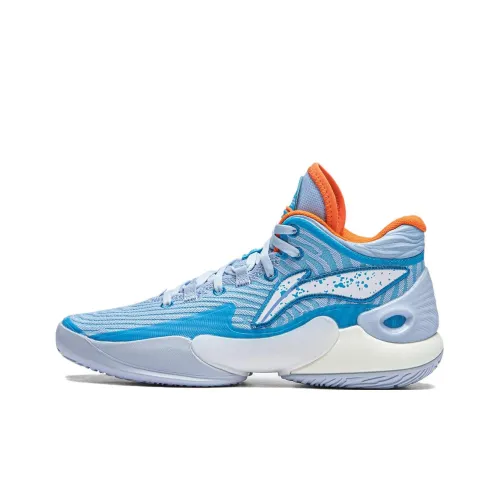 LINING YOUNG Низкий Топ Детские Баскетбольные Кроссовки Синие