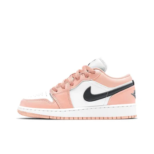Jordan Air Jordan 1 'Свет Arctic Розовый' Устойчивый к истиранию Низкий Топ Детские Баскетбольные Кроссовки Arctic Розовый
