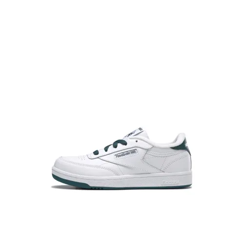 Reebok Club C Series Low Топ Детские Скейтбординги Бело-зеленый Children Возраст 3-7 лет