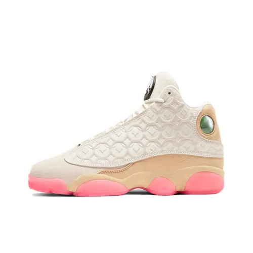 Jordan Air Jordan 13 Ретро 'Chinese New Year' CNY Амортизация Высокий Топ Детские Баскетбольные Кроссовки Розовый Белый