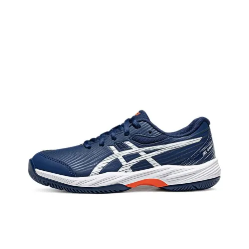 Asics Gel Game 9 Амортизация Низкий Топ Детские Тренировочные Кроссовки Синие Белые