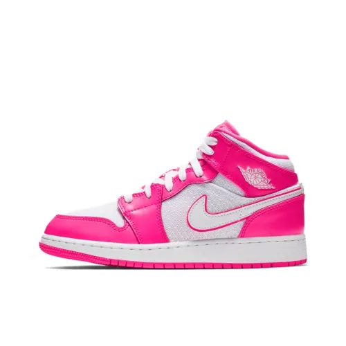 Jordan Air Jordan 1 Детские баскетбольные кроссовки MID Топ Школьный возраст