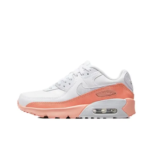 Nike Air Max 90 Rainbow Salmon Low Top Детские беговые кроссовки Белый Оранжевый Подростки