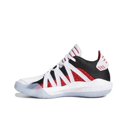 Adidas D Lillard 6 J Lillard Амортизация Низкие Баскетбольные Кроссовки Красный Черный Белый Подростки