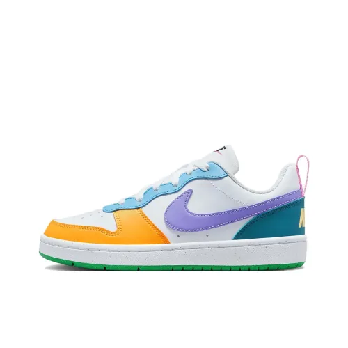 Nike Court Borough Детские Скейтбординги Низкий Топ Белый Фиолетовый Унисекс