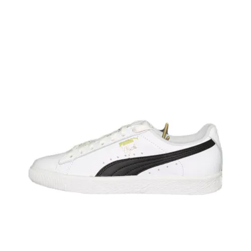 PUMA Clyde Soho L. Foil Low Top Детские Скейтбординг Белый Черный Подростки