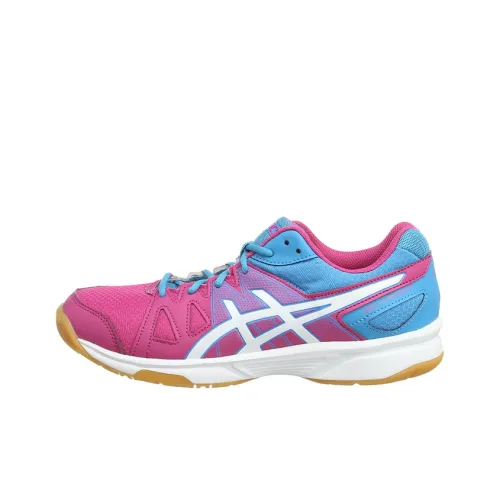 Asics Износостойкие Низкие Беговые Кроссовки Розовые Синие Подростки