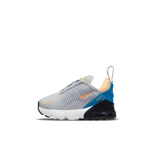 Nike Air Max 270 Low Топ Обувь для малышей Серый Синий Черный Infant And Toddler