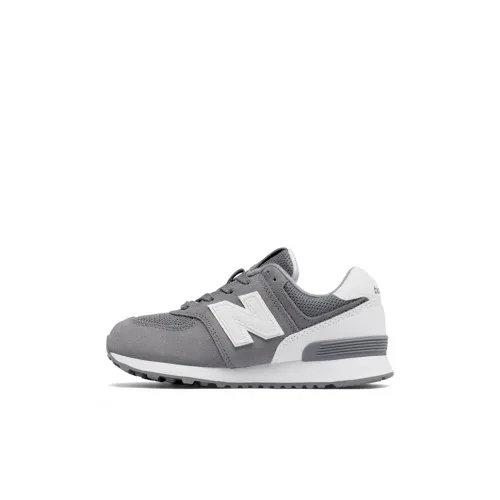 New Balance NB 574 Series 'High Visibility' Низкие Беговые Кроссовки Белый Серый для Детей Возрастом 3-7 Лет