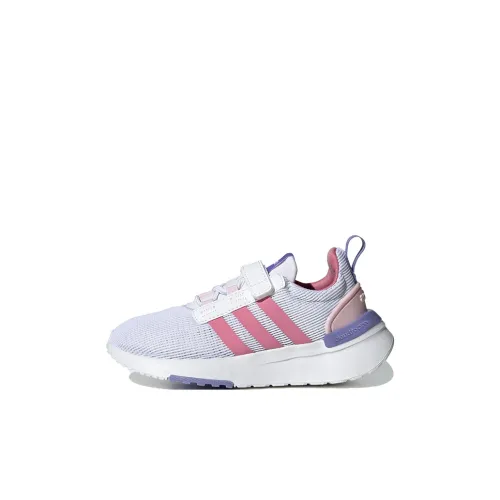 ADIDAS NEO Racer TR21 Амортизация Износостойкий Низкий Топ Детская Беговая Обувь Белый Фиолетовый Дети Возраст 3-7 Лет